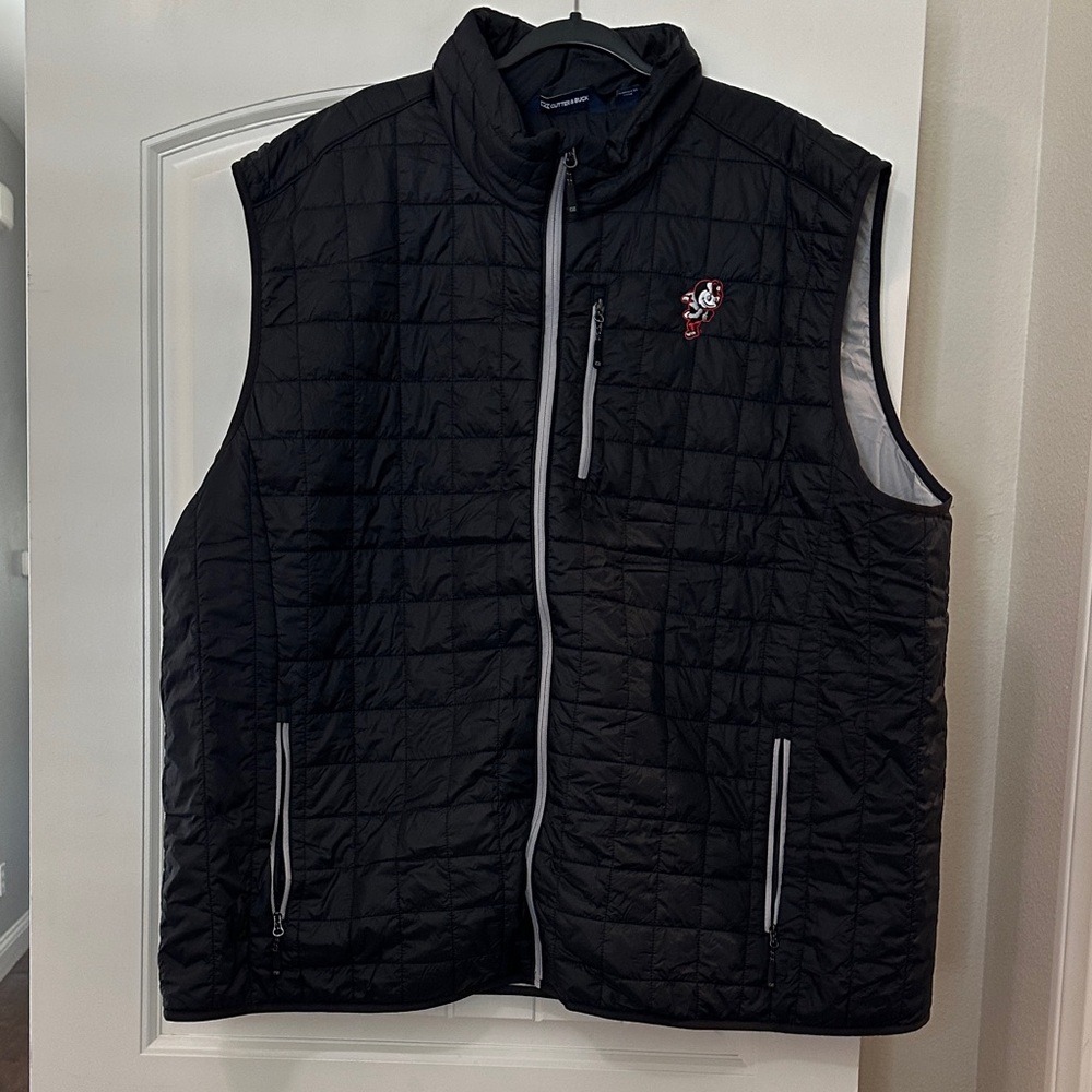 Cutter & Buck Black Quilted Vest with Logo
